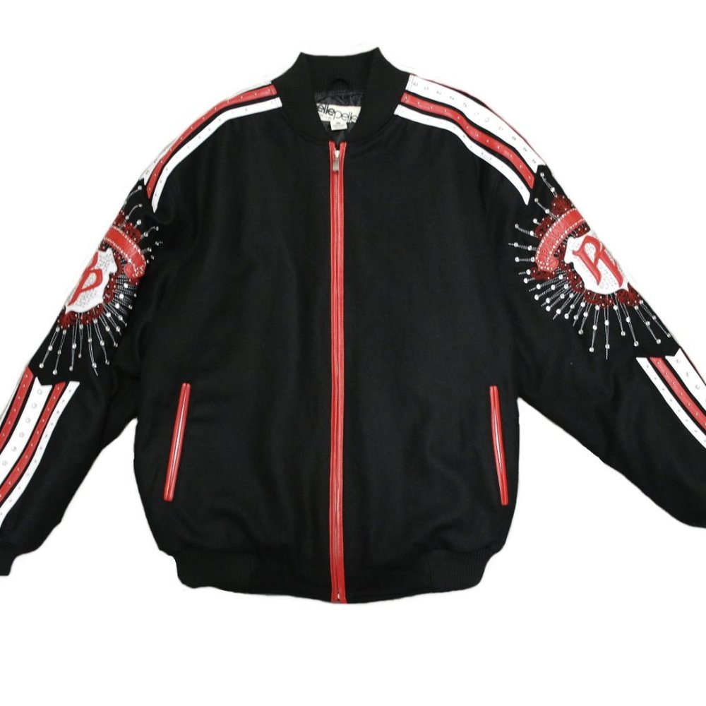 Pelle Pelle Wool Jacket with White and Red Stripe